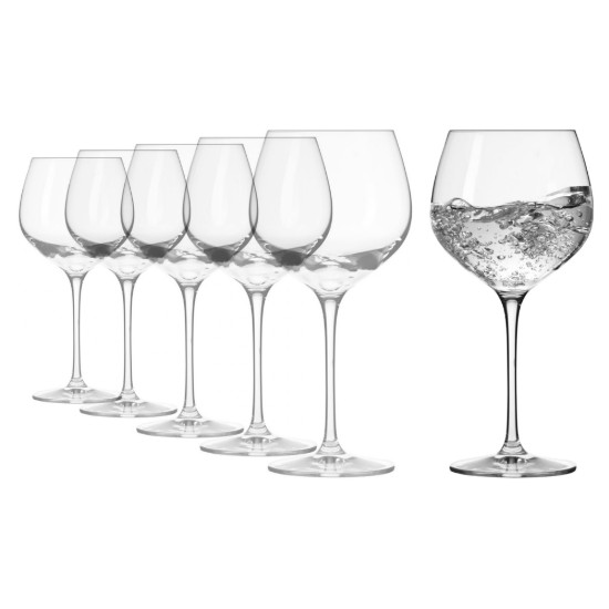 Set van 6 waterdrinkglazen, kristallijn glas, 570 ml, "Harmony" - Krosno