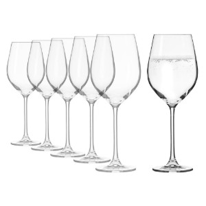Set bicchieri acqua 6 pezzi, vetro cristallino, 500 ml, 'Splendour' - Krosno