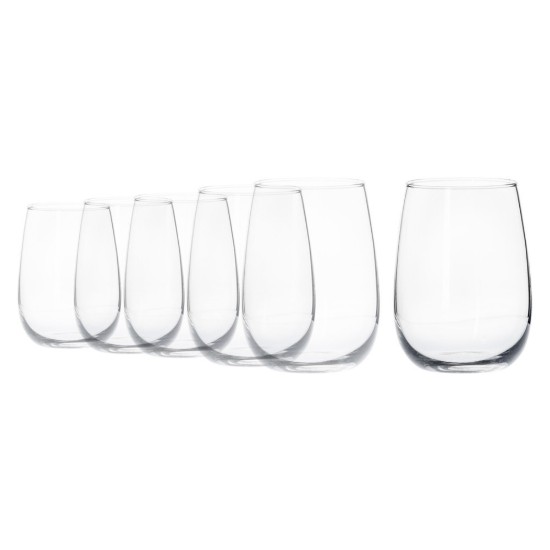 Set 6 pahare 490 ml, sticla, "Ducale" - Borgonovo
