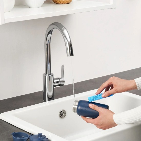 Borraccia per bambini, acciaio inossidabile, 400 ml, Ash Navy - Ion8
