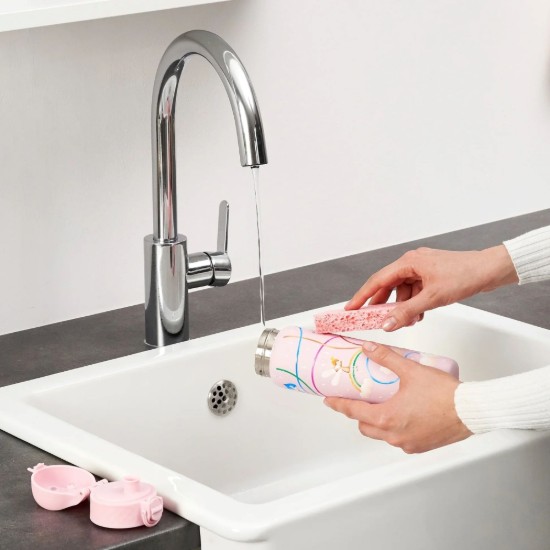 Gourde enfant "SLIM", inox, 600 ml, Fairies - Ion8
