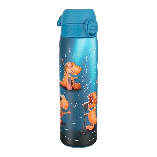 SLIM Kinder Trinkflasche, Edelstahl, 600 ml, Dino Band - Ion8