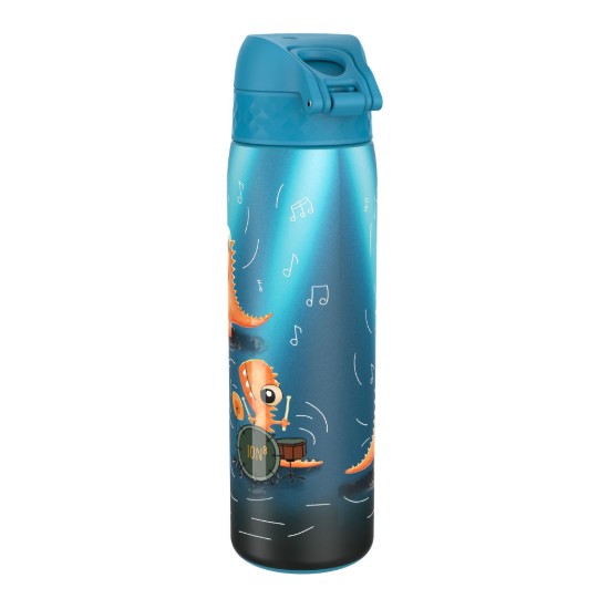 SLIM Kinder Trinkflasche, Edelstahl, 600 ml, Dino Band - Ion8
