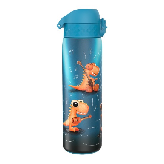 SLIM Kinder Trinkflasche, Edelstahl, 600 ml, Dino Band - Ion8