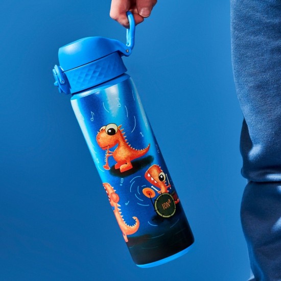 SLIM Kinder Trinkflasche, Edelstahl, 600 ml, Dino Band - Ion8