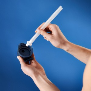 Borraccia "SLIM", con cannuccia inclusa, recyclon, 500 ml Navy - Ion8