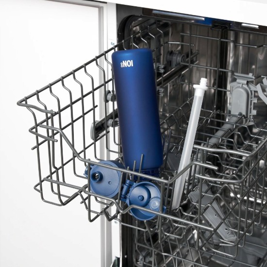 Sticla apa Slim, cu pai, recyclon, 500ml, Navy - Ion8