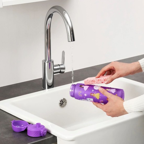 "Slim" vandflaske til børn, recyclon™, 500 ml, Princess - Ion8