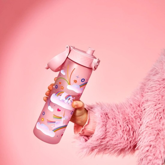 "Slim" μπουκάλι νερού για παιδιά, recyclon™, 500 ml, Unicorn Rainbows - Ion8