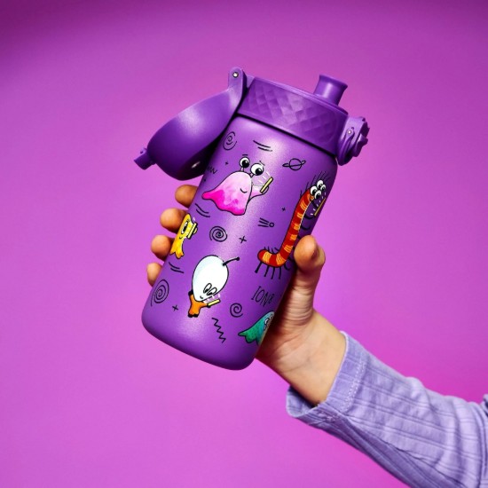 Bouteille d'eau pour enfants, en acier inoxydable, 400 ml Aliens - Ion8