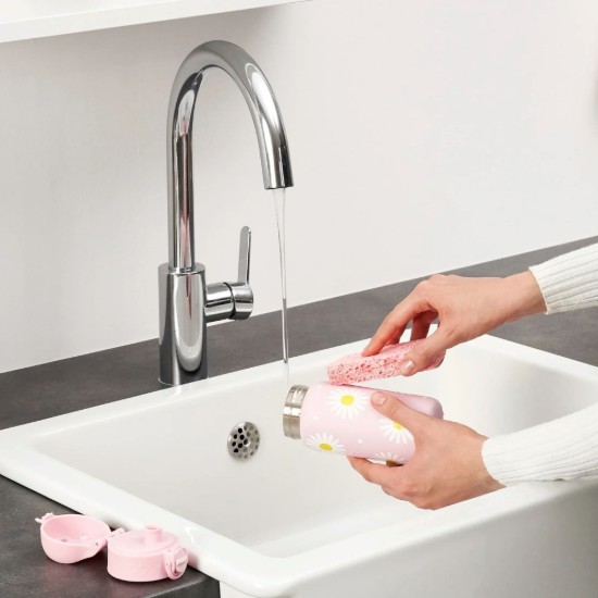 Waterfles voor kinderen, roestvrij staal, 400 ml, Daisies - Ion8