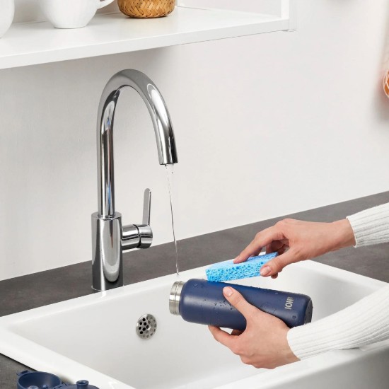 Waterfles "Slim", roestvrij staal, 500 ml, Ash Navy - Ion8
