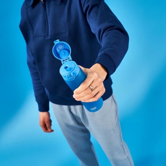 'Slim' waterfles, recyclon, 500ml, Blue - Ion8