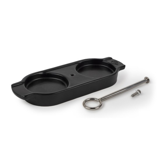 Supporto per 2 macina sale e pepe, ceramica, "Linea" Satin Black - Peugeot