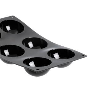 Silicone mold with 6 hemi-spheres, 30 x 17.5 cm - "de Buyer" brand