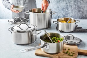 Pannenset, 7 stuks, "Resto, roestvrij staal - Demeyere