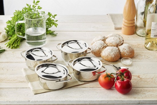 Set mit 4 Mini-Kochtöpfen mit Deckel "Resto" - Demeyere