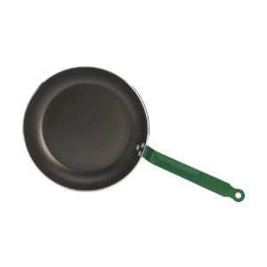 Koekenpan met antiaanbaklaag, 28 cm, "Choc Resto Induction HACCP", groen - de Buyer