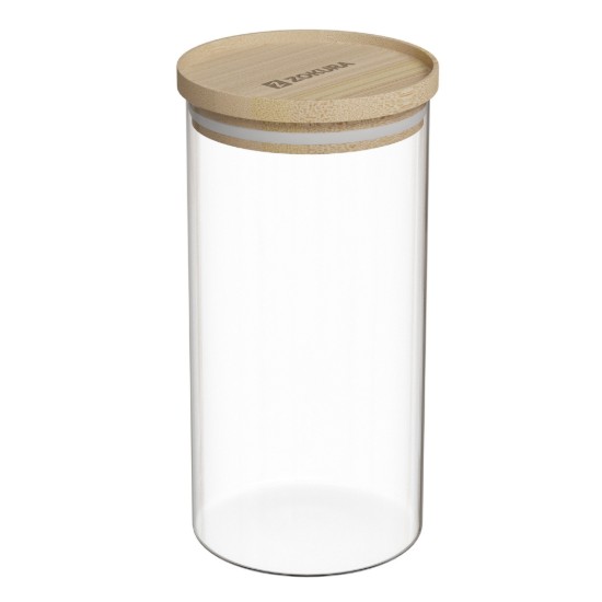 Δοχείο, βοριοπυριτικό γυαλί, Ø9,5cm, 1100 ml, με καπάκι μπαμπού - Zokura