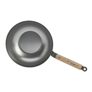 Wok rotondo, acciaio, 28 cm, "Mineral B Bois" - de Buyer