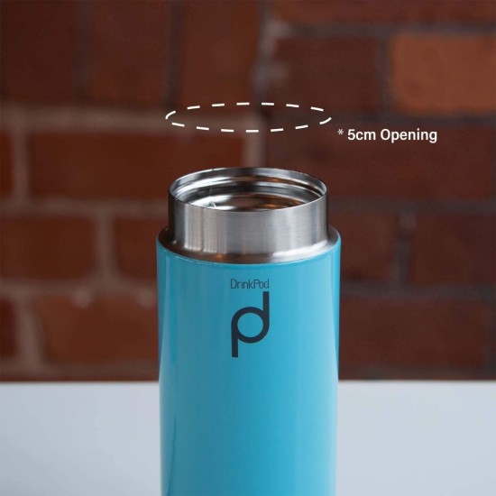 Bottiglia termica in acciaio inox, 300 ml, "DrinkPod", Blue  - Grunwerg