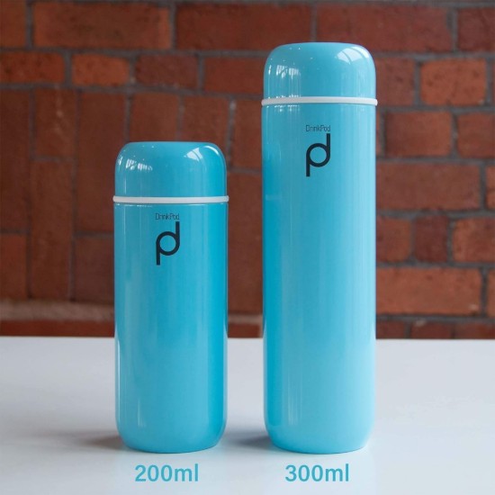 Bottiglia termica in acciaio inox, 300 ml, "DrinkPod", Blue  - Grunwerg