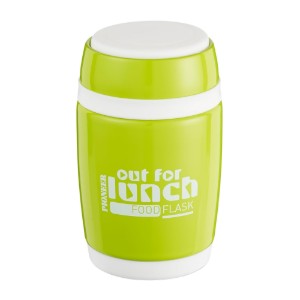 Tazza termoisolante con cucchiaio, acciaio inox, 580 ml, "Pioneer", Verde - Grunwerg