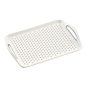 Vassoio da portata, plastica, 45,5 x 32 cm, bianco - Kesper