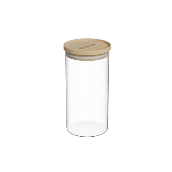 Container, borosilicaatglas, Ø7cm, 350 ml, met bamboe deksel - Zokura