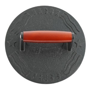 Round grill press, cast iron, 18 cm - Zokura