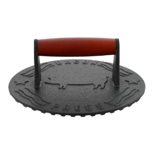 Round grill press, cast iron, 18 cm - Zokura