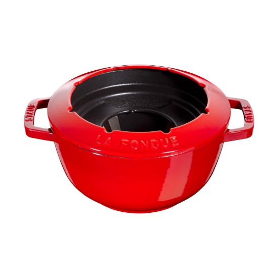 20 cm gietijzeren fondue set, Cherry - Staub