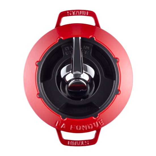 20 cm gietijzeren fondue set, Cherry - Staub